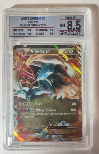 Pokemon Tcg White Kyurem Ex 96 Plasma Storm Gradelat 8.5