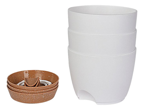 3 Uds Macetas De Riego Automático Contenedor De Macetas