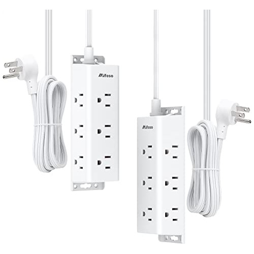 Power Strip Surge Protector 2 Pack - Flat Plug Power St...