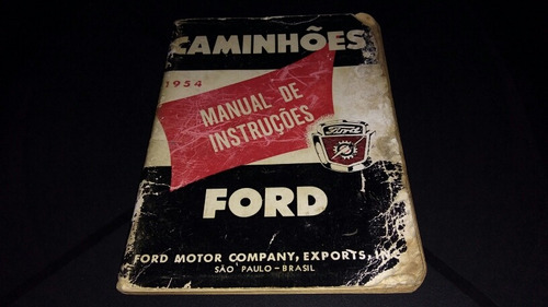 Manual Proprietário Ford 1954 Em Português Original -