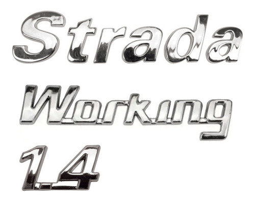 Imagem 2 de 5 de Emblemas Strada Working 1.4 - 2002 À 2013 - Modelo Original