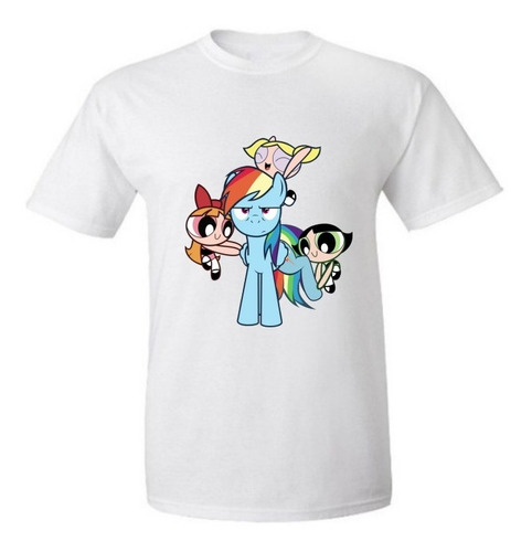 Remera Unisex Las Chicas Superpoderosas Unicornio Pony Junta