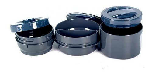 Marmita Térmica Zojirushi 3 Potes Cinza 840ml Marca Japonesa