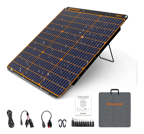 Panel Solar Portátil De 60 W, Kit De Cargador Solar Con Sali