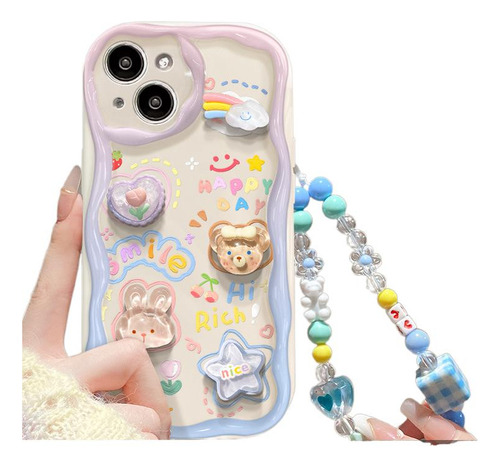 Fundas Para iPhone 3d Plush Cloud Chain 1413pr Silicone Soft C