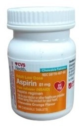 Aspirina Cvs 81 Mg 36 Capsulas 