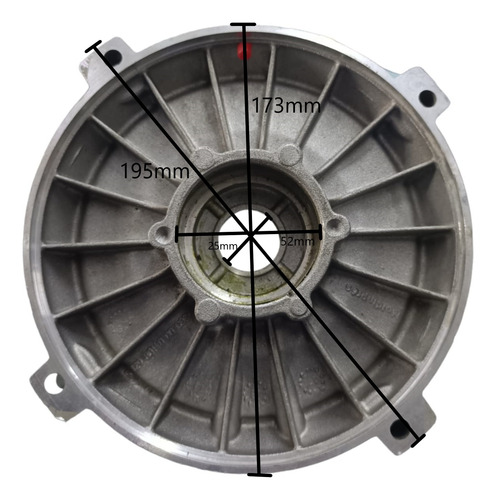 Tapa Trasera Para Motor Siemens Gp100 De 1.0hp A 2.0hp