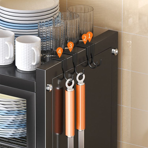 Porta Cubiertos Escurridores De Platos 3 Niveles Anti-polvo Negro