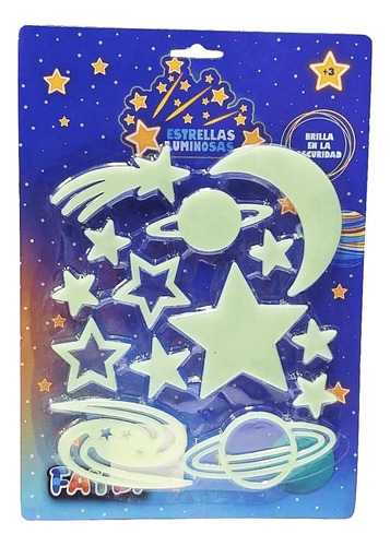 Estrellas Brillan En La Oscuridad C/adhesivo Mundo Prg F3abc Color Estrellas Y Planetas