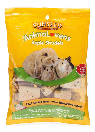 Sunseed Animalovens - Strudels De Manzana, 4 Onzas, Golosina