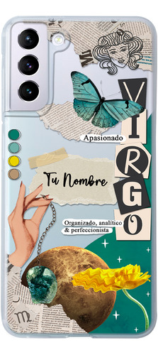 Funda Para Galaxy Mujer Signo Zodiaco Virgo Con Tu Nombre