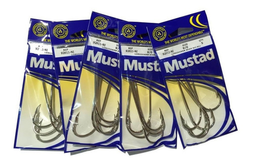 Anzuelo Mustad 9/0 Nikel Ojal Para Dorado X 25 Uni Mod 92611