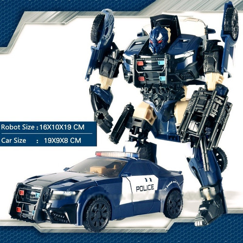 Boneco Transformers Barricade Tf5 Robô E Carro Polícia 19 Cm