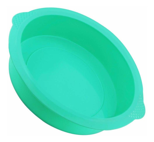 Molde Redondo Silicona Para Tarta 7.9 In Hornear Color Verde