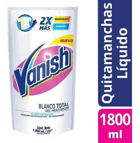 Quitamanchas Líquido Gel Multiuso Blanco Total 1800ml Vanish