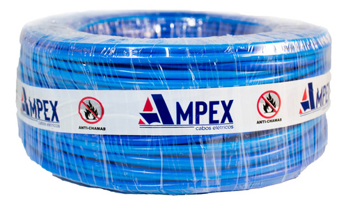 Cabo flexivel Ampex 1x16mm² azul x 100m em rolo