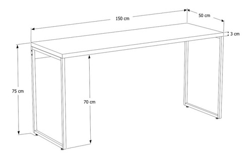 Imagem 5 de 5 de Mesa Para Escritório Diretor 1,50m Dynamica