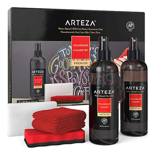 Set Limpieza Pizarras Arteza 2 Limpiadores 295 Ml Toalla Black