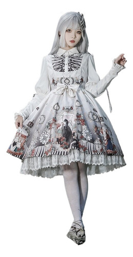 Vestido Estilo Gótico De Lolita Kawaii Con Falda Estilo Prín