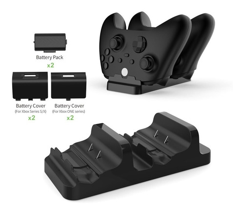 Imagen 3 de 9 de Estación Dock Kit Carga Dual Xbox One S/x + 2 Baterías 800mh
