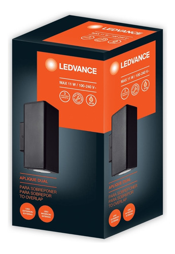 Pack X 4 Apl Pared Bidirecc Ledvance Cuadrado Gu10 Ip54