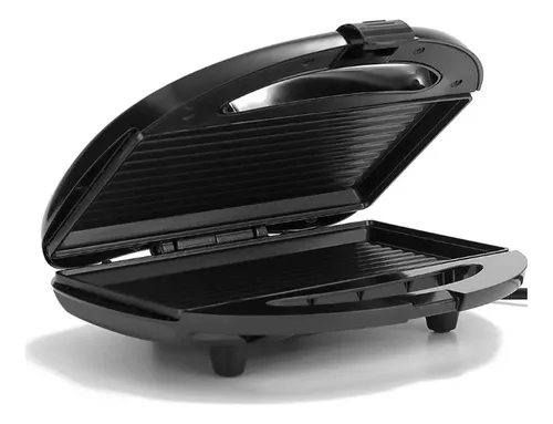 Sandwichera Tostadora Grill Para Panes Carnes Haeger Color Negro