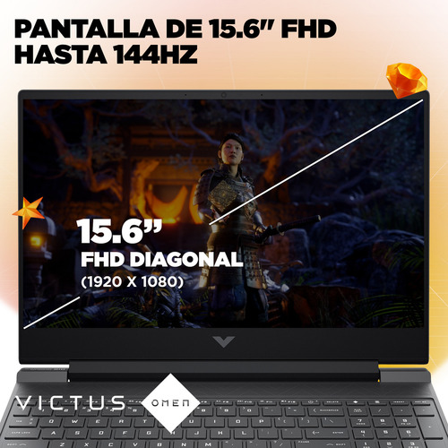 Laptop Hp Gaming Victus 15-fb2021la, Amd Ryzen 5, 16gb Ram, Gpu Nvidia Geforce Rtx 4050, 1 Tb Ssd, 15.6 , Fhd, Windows 11 Home