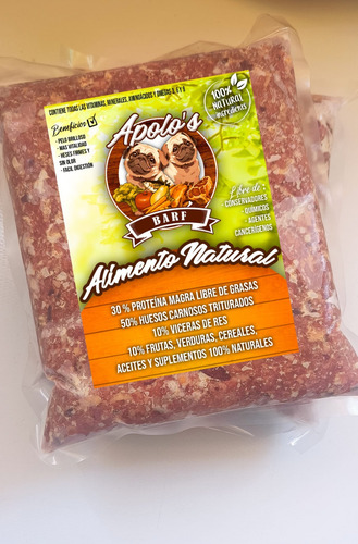 Alimento Barf Premium Para Perros Razas Pequeñas 5kg