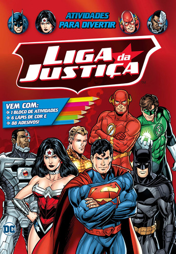 Liga da Justiça - Atividades para divertir, de On Line a. Editora IBC - Instituto Brasileiro de Cultura Ltda, capa mole em português, 2020