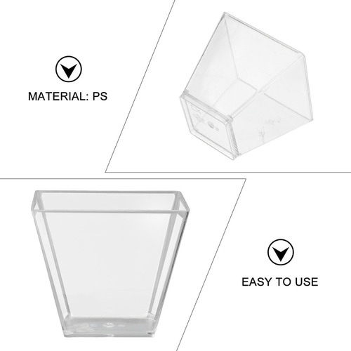 M 100pcs 60 Ml Transparente Postre Vasos Ps Plástico Duro