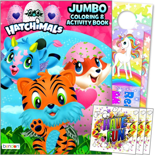 Hatchimals Libro Para Colorear Actividad Juego De Pegatinas