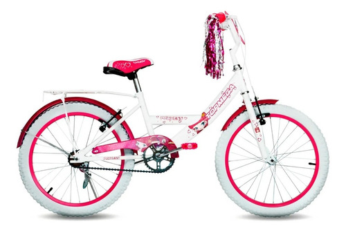 Bicicleta Nenas Princesas R 20 + Luz + Canasto Top Mega