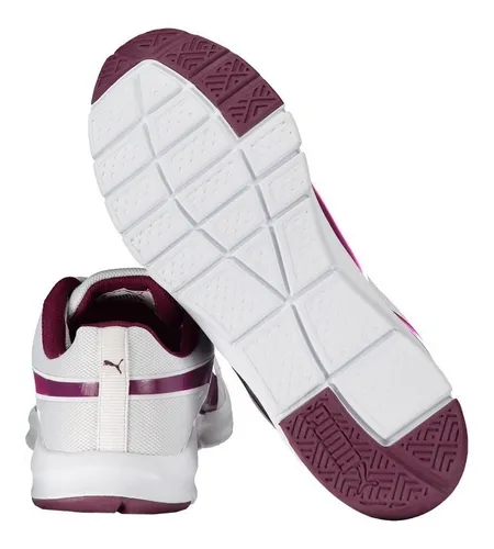 T nis Puma Flex Racer Feminino Branco E Roxo Parcelamento sem juros