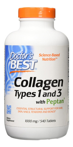 Doctor's Best Collagen Tipos 1 Y 3 Con Peptan Sin Ogm