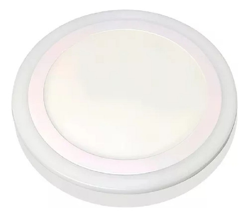Kit 3-luminaria 3 Estagio Redonda Sobrepor 24w Fria/quente Branco