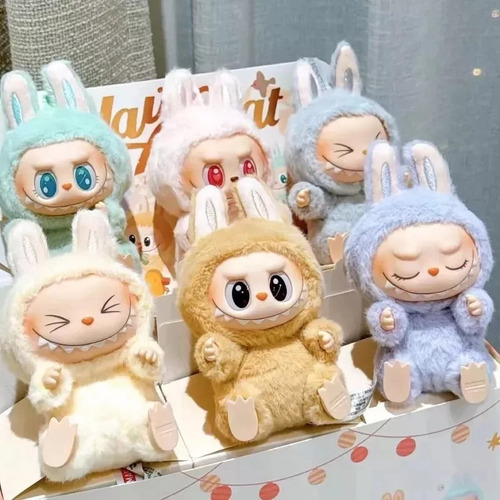 6pcs Dll For Labubu Macaron Monsters Vinyl Plush New