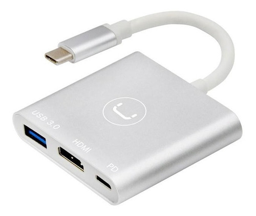 Adaptador Unno Tekno Hb1101sv Usb C A Hdmi/usb 3.0/pd