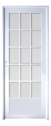 Puerta Aluminio 3/4 Vidrio Repartido 86x200