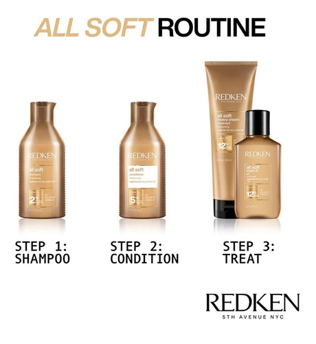 Pack Redken Shampoo All Soft 300ml+ Acondicionador 300ml