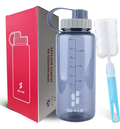 Botella De Agua De 1 Litro, 32 Oz, Sin Bpa, No Tóxico,...