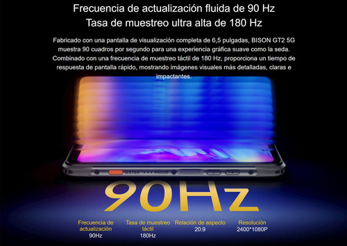 Bison Gt2 Pro 5g - Celular Resistente / Ram 8 Gb, Rom 256 Gb