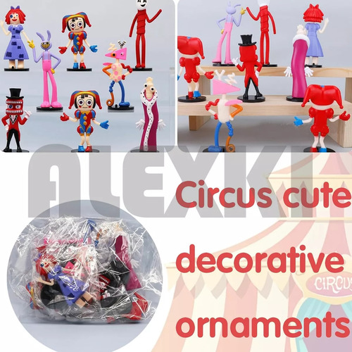 Figura De Acción The Amazing Digital Circus Niños 8 Piezas