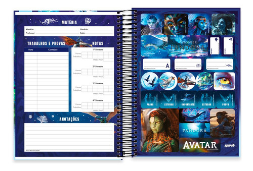 Caderno Capa Dura 10x1 160 Folhas Avatar The Way Of Water
