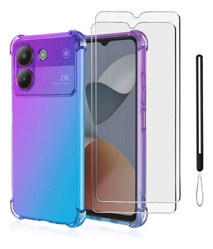 Funda Para Zte Blade A54 + 2 Micas + Correas
