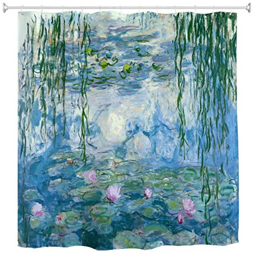 Cortina De Baño Nenúfares De Claude Monet Pinturas Al...