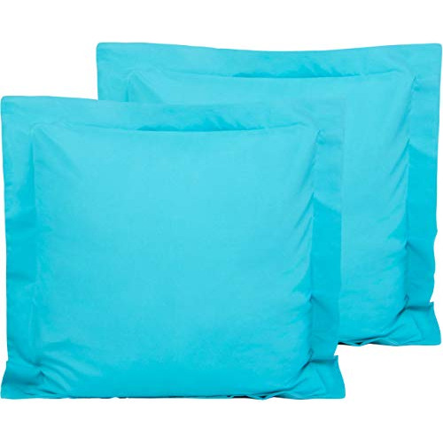 Microfiber European Pillow Shams Set Of 2, Fade, Wrinkl...