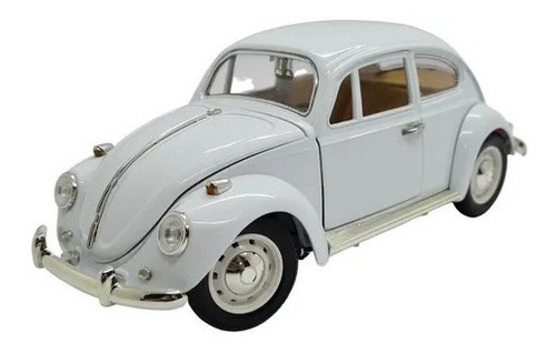 Colección Beetle Miniature Iron Trolley Car 1:18 color blanco