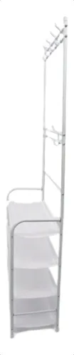 Perchero ropa Rack Multifuncional Zapatero Organizador percha Estantes IMBACK Color Blanco
