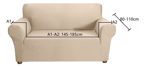 Funda Elástica De Sofá Protector De Sillón 2 Plazas Lavable