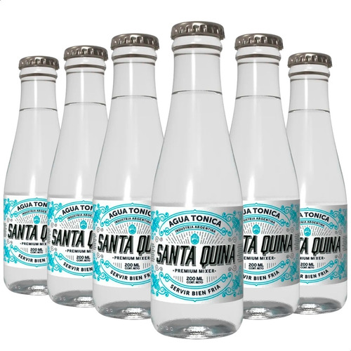 Agua Tonica Santa Quina Vidrio 200ml X 6 Unidades
